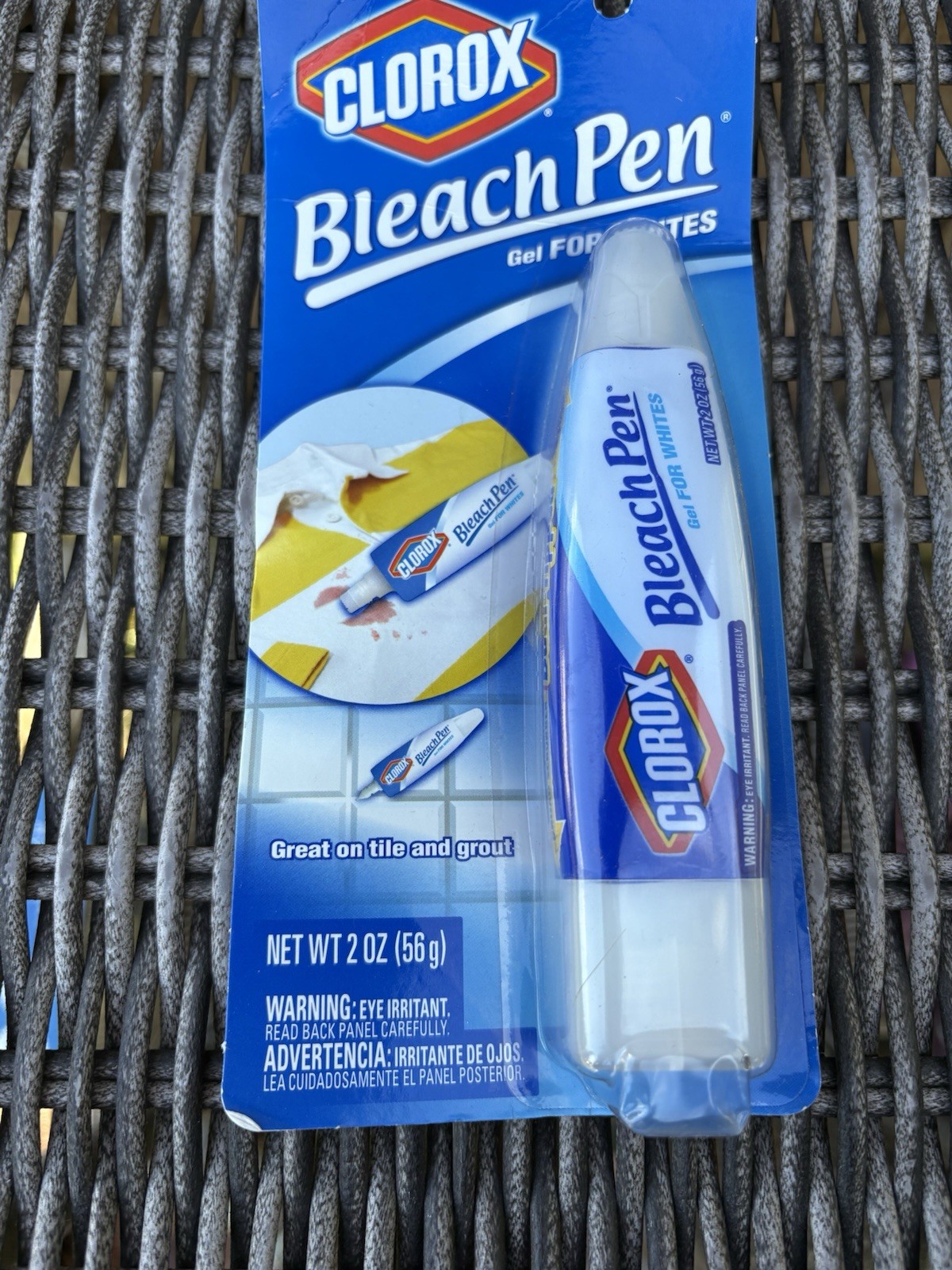 New Sealed Dented Box Clorox Bleach Pen Gel For Whites Dual Tipped 2 oz