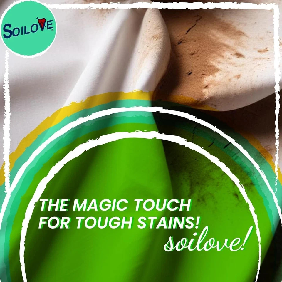 Soilove Laundry Soil-Stain Remover Bundle of Six 16 oz bottles. Great for colors