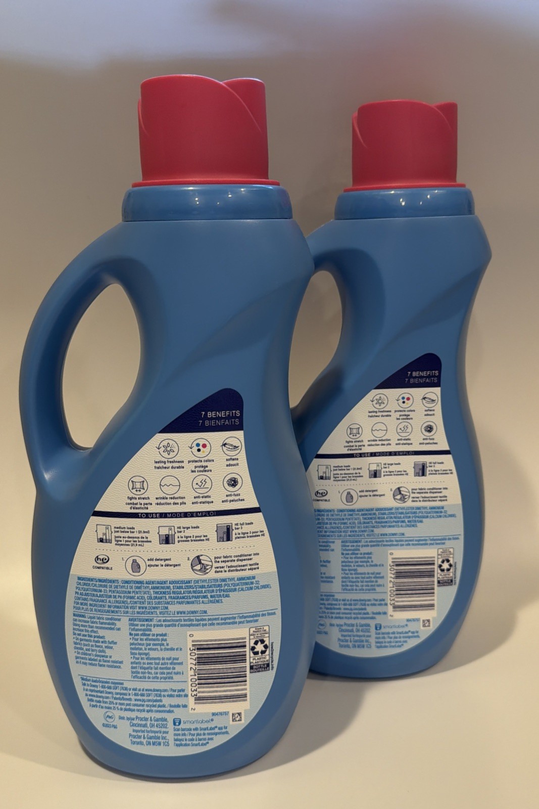Lot Of 2 Ultra Liquid Fabric Conditioner & Softener, April Fresh Scent, 60 Loads
