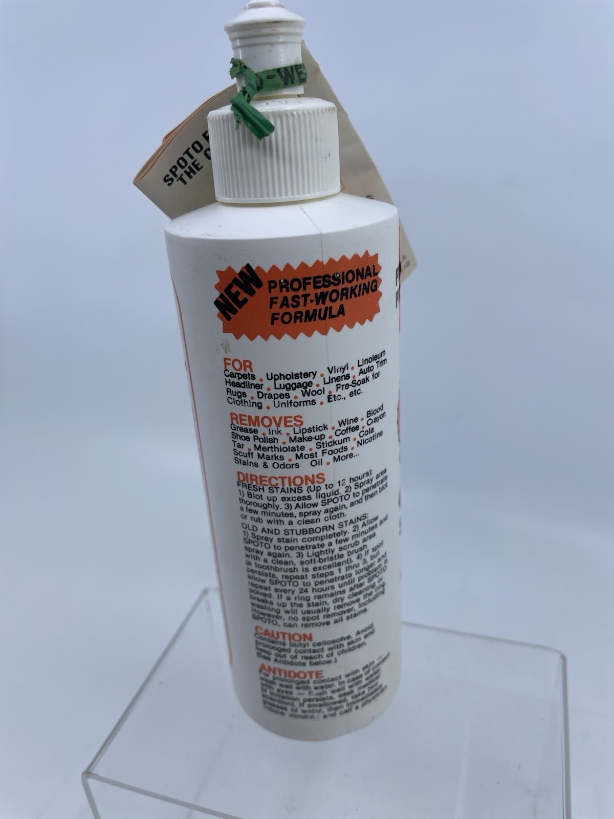 Vintage 1983 SPOTO Multi-Purpose Spot & Stain Remover 8 fluid oz