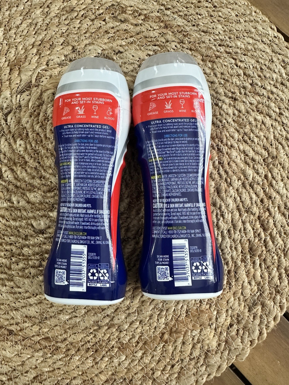 OxiClean (2 Pack) Max Force Stain Remover Gel Stick, 6.2 Oz