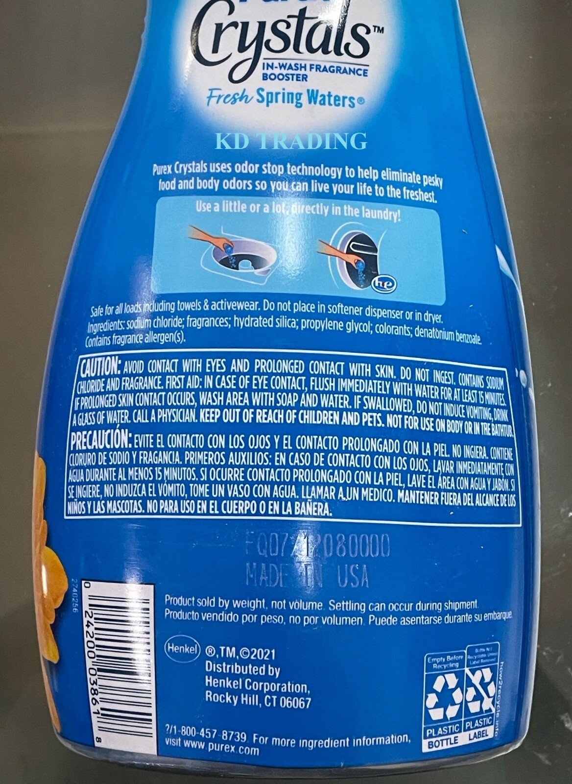 (2-Pk) PUREX Crystals In-Wash Laundry Booster Odor Neutralize FRESH SPRING WATER