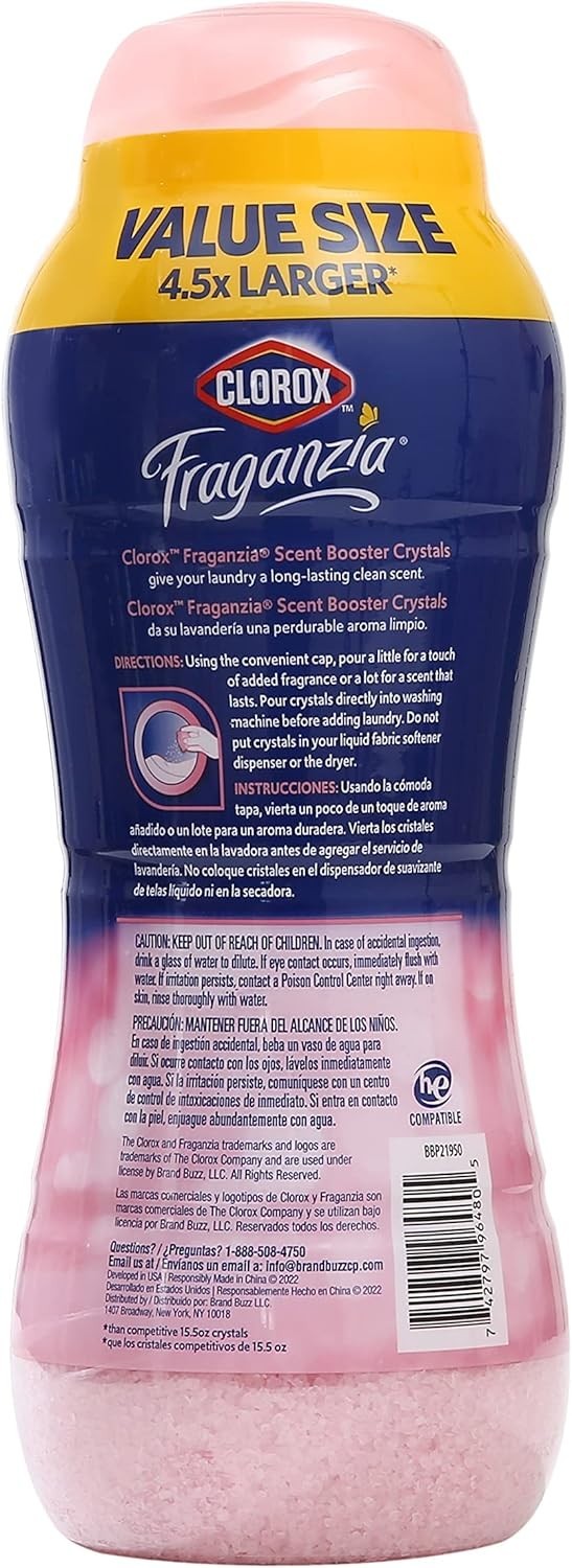 Clorox Fraganzia Laundry Crystals Spring Scent Fabric Freshener 1 Count Pack