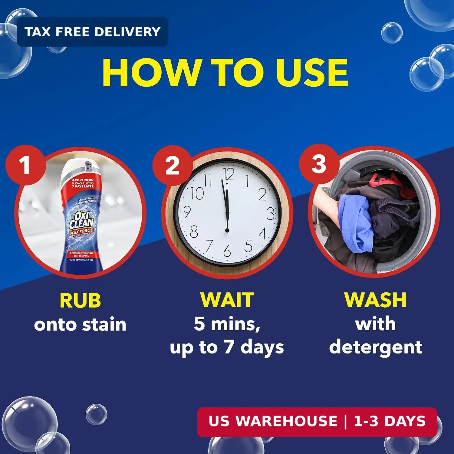 OxiClean Max Force Laundry Stain Remover Gel Stick, 6.2 fl oz | Laundry Pretreat