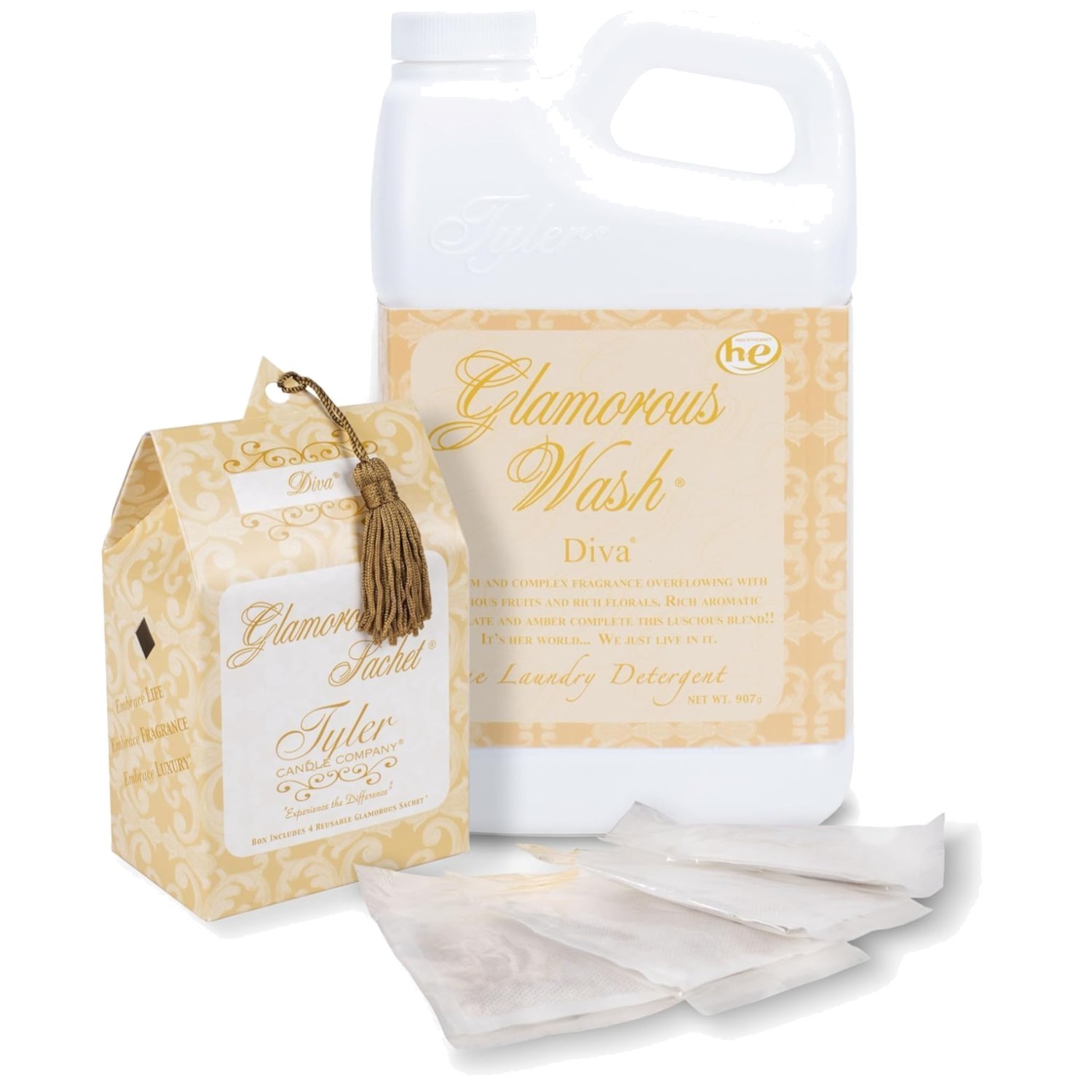 TYLER Diva Glam Wash Set w/ Dryer Sachets