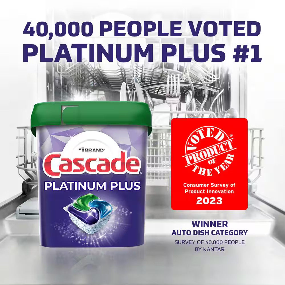Platinum plus Actionpacs plus Bleach and Dawn Lemon Scent Dishwashing Machine De