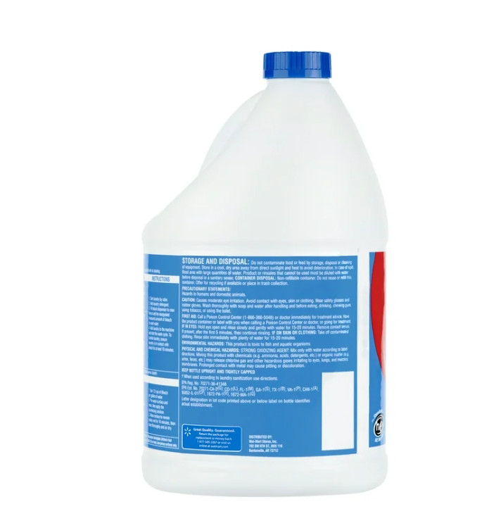 Low Splash Bleach Regular, 121 Oz, 3PACK