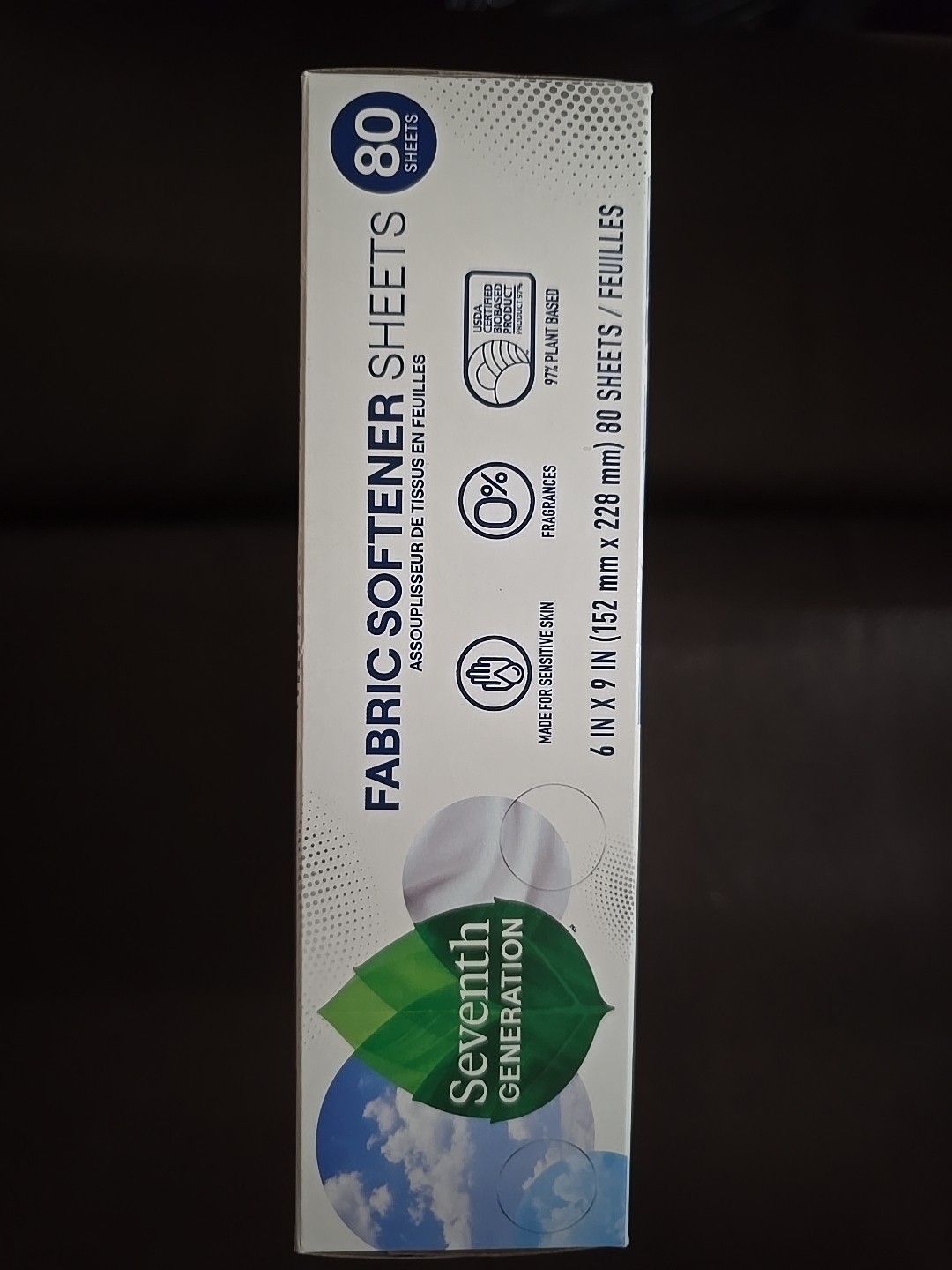 Fabric Softener Sheets, Free & Clear, 80 Sheets (K46)