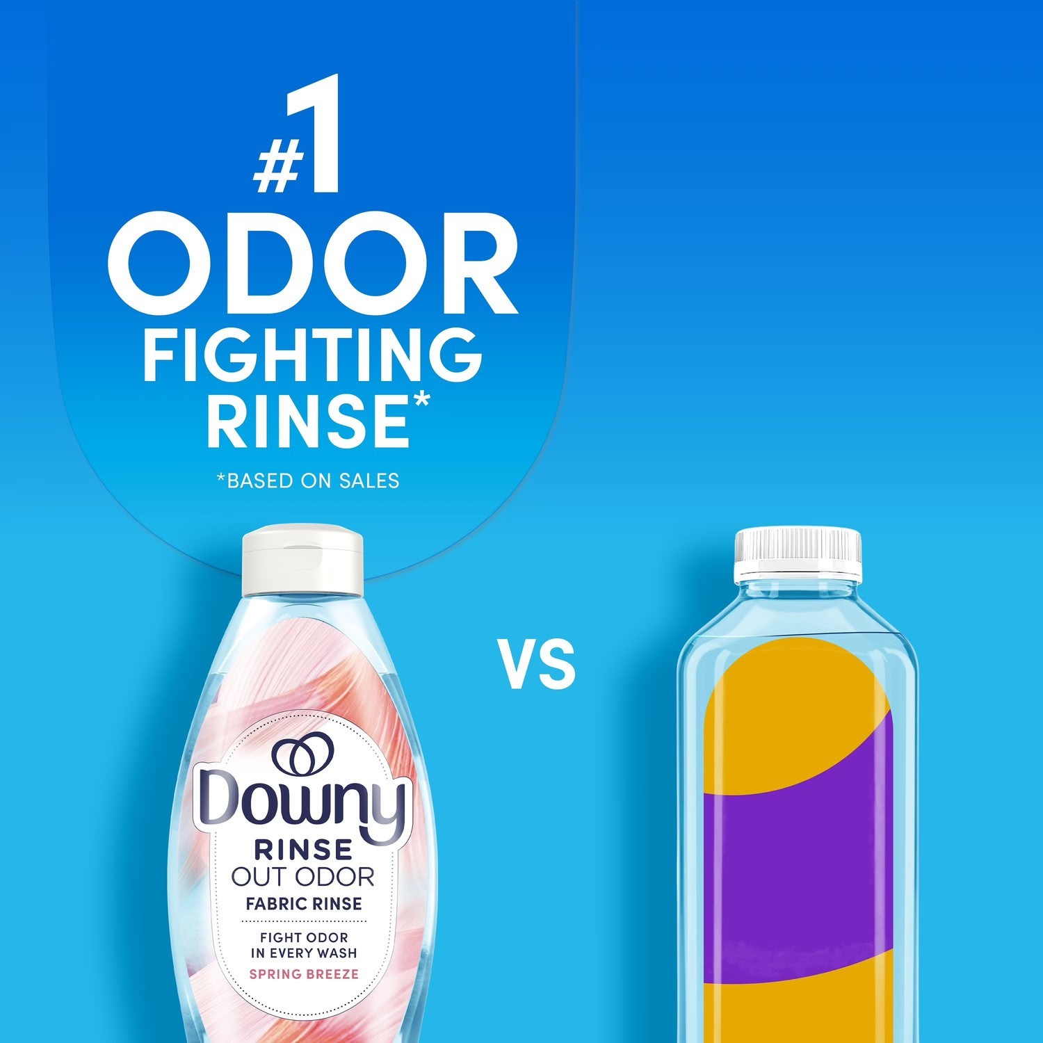 Downy Rinse Out Odor Laundry Rinse Spring Breeze Scent Tackles Odors 48oz