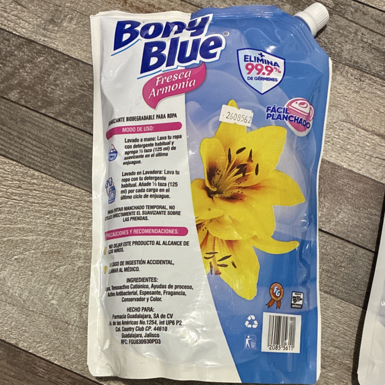 Bony Blue Fabric Softener Fresca Armonia Amatista Antibacterial 850ml