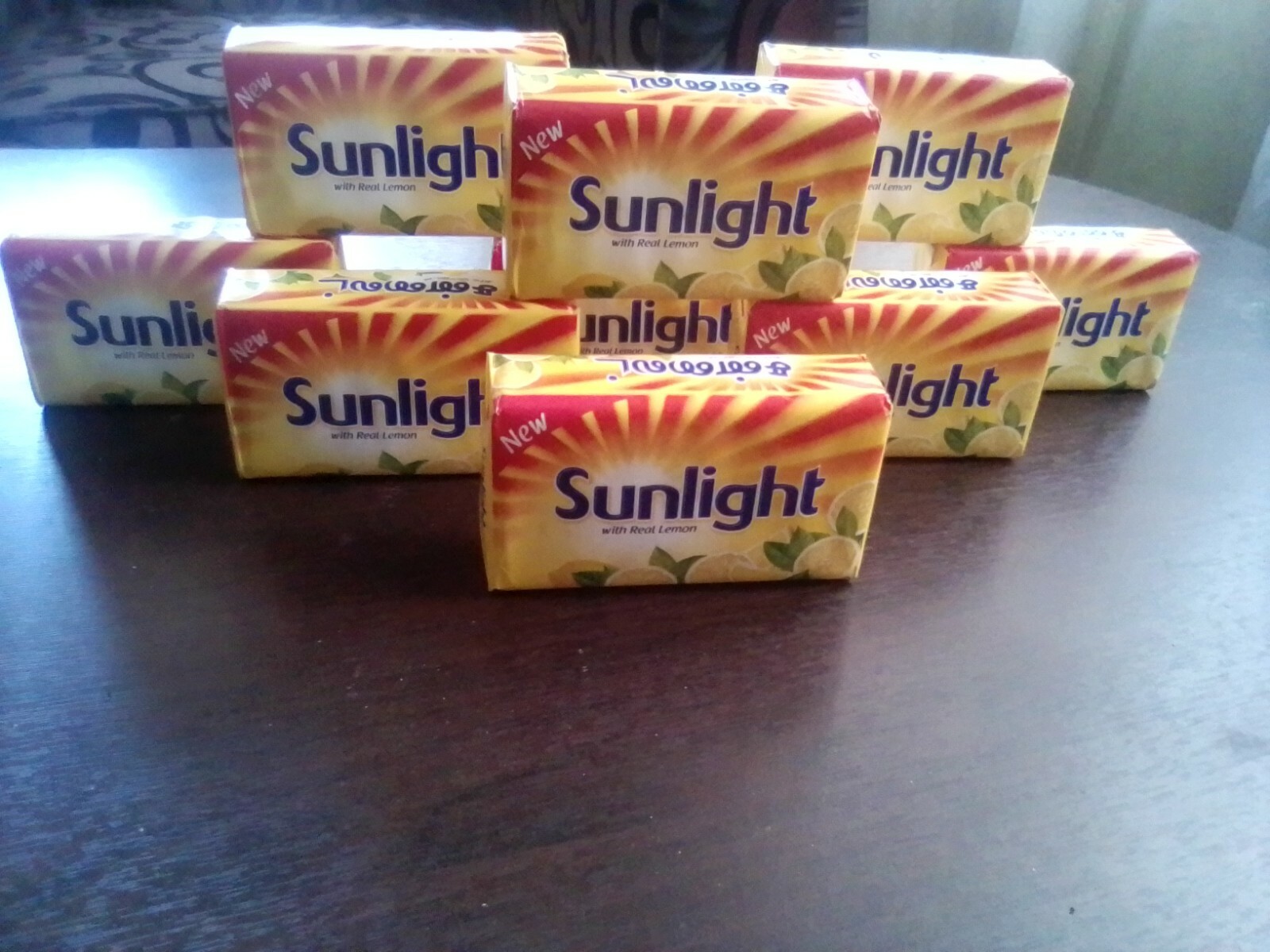 Sunlight LaundaryBar115g With Real Lemon Fresh aroma To clean cloth freeshipping
