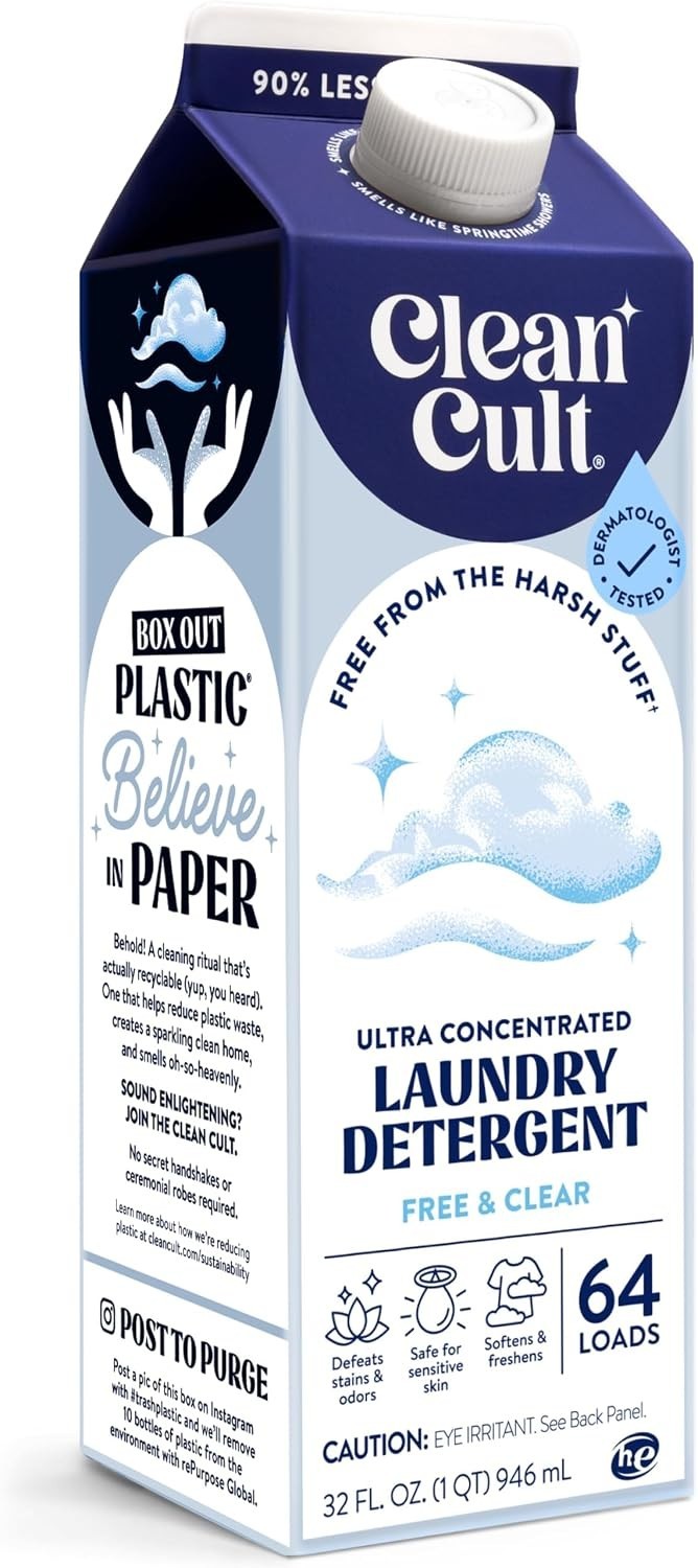 Ultra Concentrated Liquid Laundry Detergent Soap, 64 loads 32 oz, 90% Less Pl…