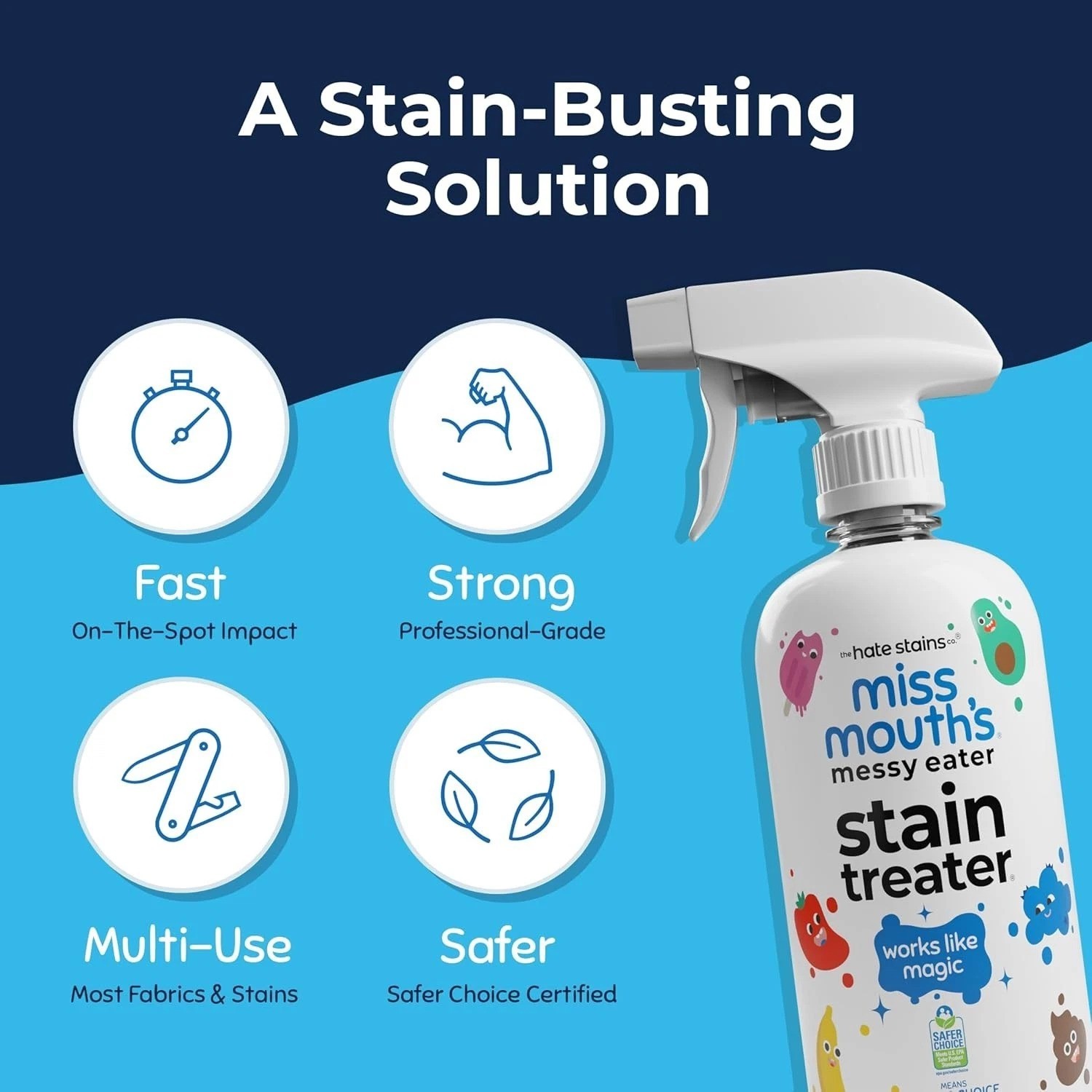 Fast-Acting 16oz Stain Remover for Babies – Safe, Effective, and Easy to Use
