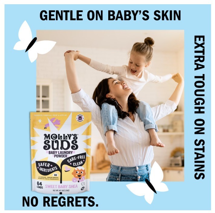 [HOT SALE] Molly’s Suds Baby Laundry Detergent Sweet Baby Shea 64 Loads 2 Pack