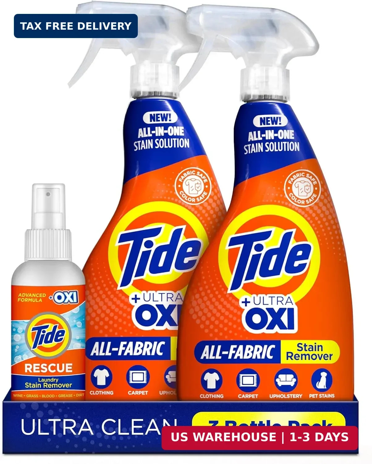 Tide Laundry Stain Remover Spray with Oxi | Stain Remover for Clothes, Carpet, U