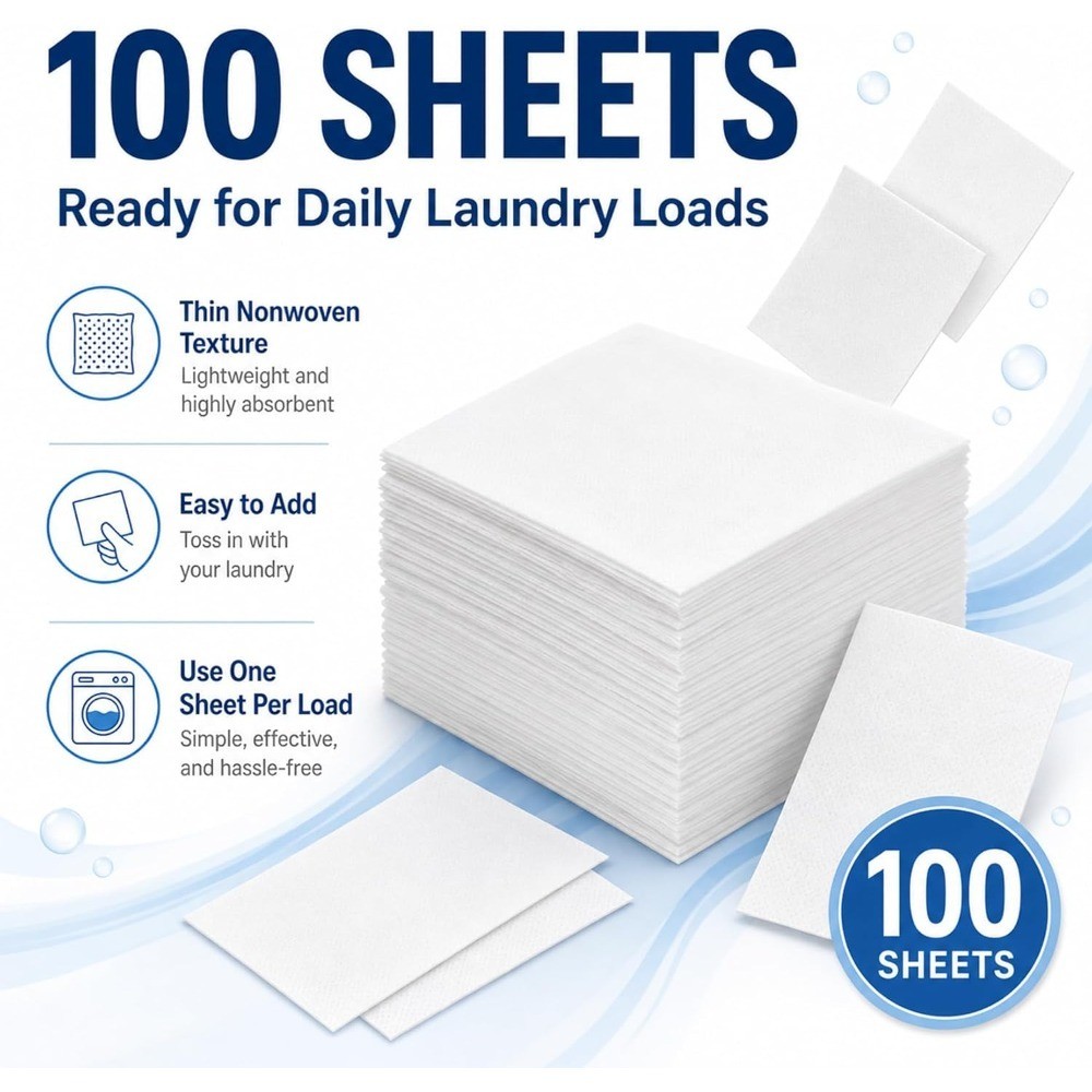 Dye Catcher Sheets 100 Count Color Trapper for Laundry Prevent Bleeding Mixed
