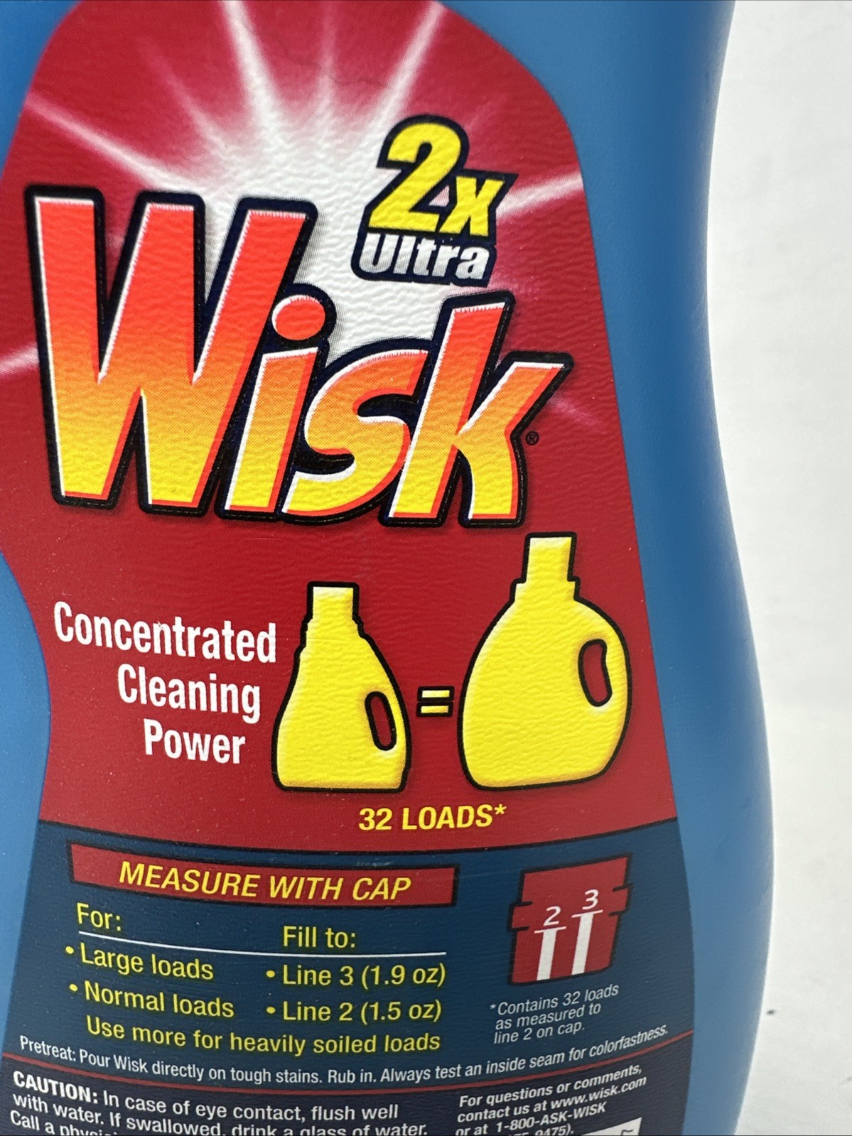 Wisk 2x Ultra Original Clean Liquid Laundry Detergent 32 Loads Discontinued HTF