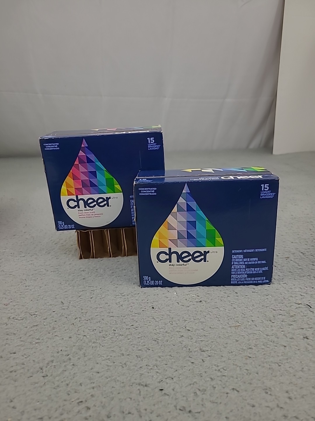 2x Cheer Ultra Stay Colorful Fresh Clean Powder Laundry Detergent 15 Loads.