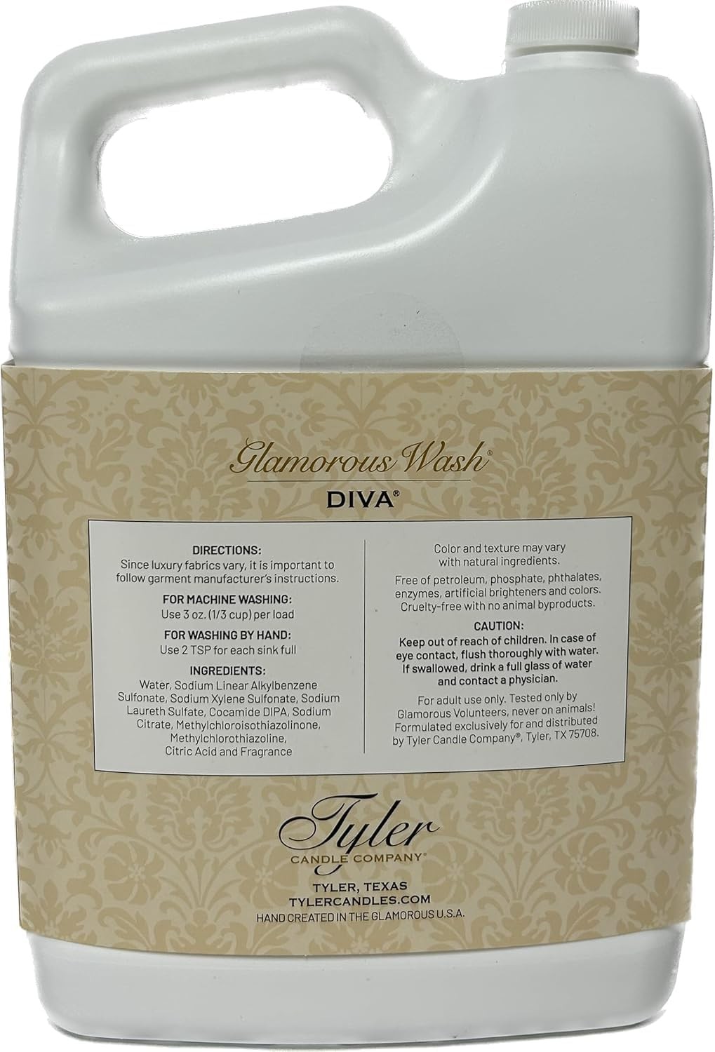 Tylers Diva Glam Wash Laundry Detergent Gallon 128 Fl oz Pack of 1 ILIOS