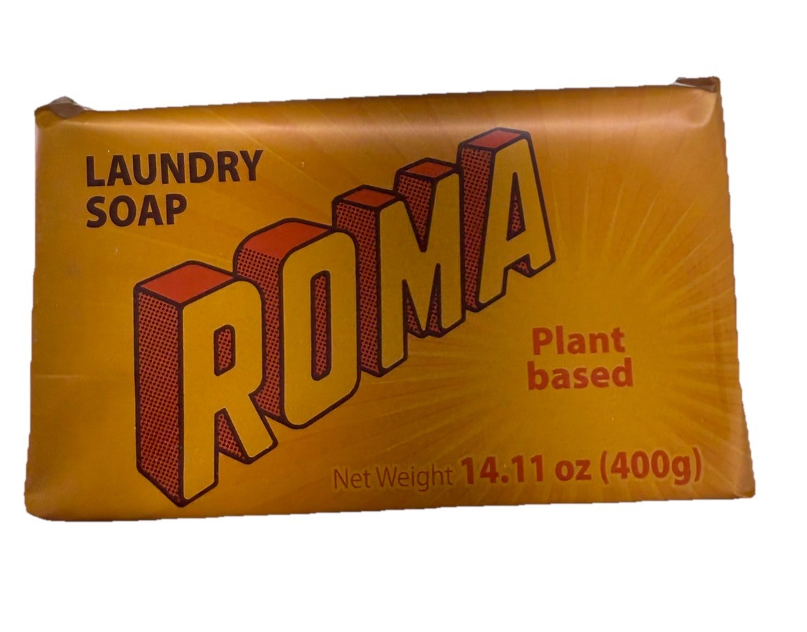 Roma Plant-Based Laundry Soap Bar 14.11 oz (400g) Yellow for Fabric