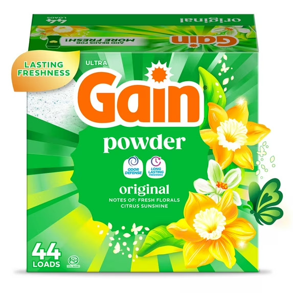 Powder Laundry Detergent Original Scent 40 Ounce 44 Loads