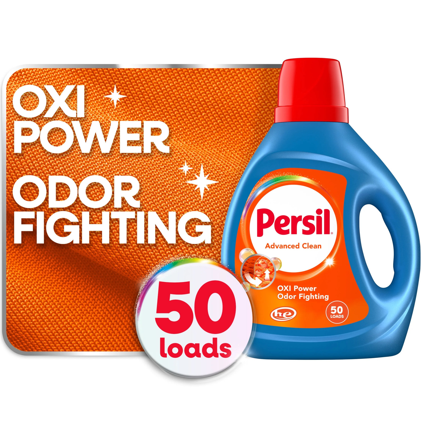 Advanced Clean Liquid Laundry Detergent, Oxi + Odor, Original, 84 Fl Oz, 50 Load