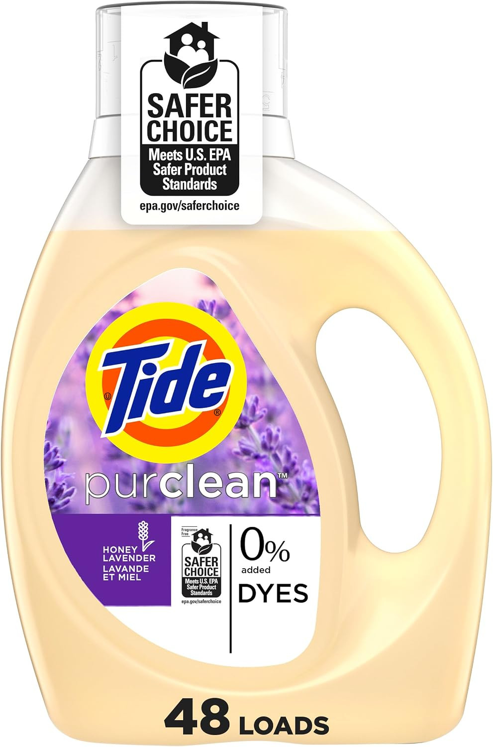 Concentrated Liquid Laundry Detergent, Honey Lavender Scent, 48 Loads, 63 Fl Oz