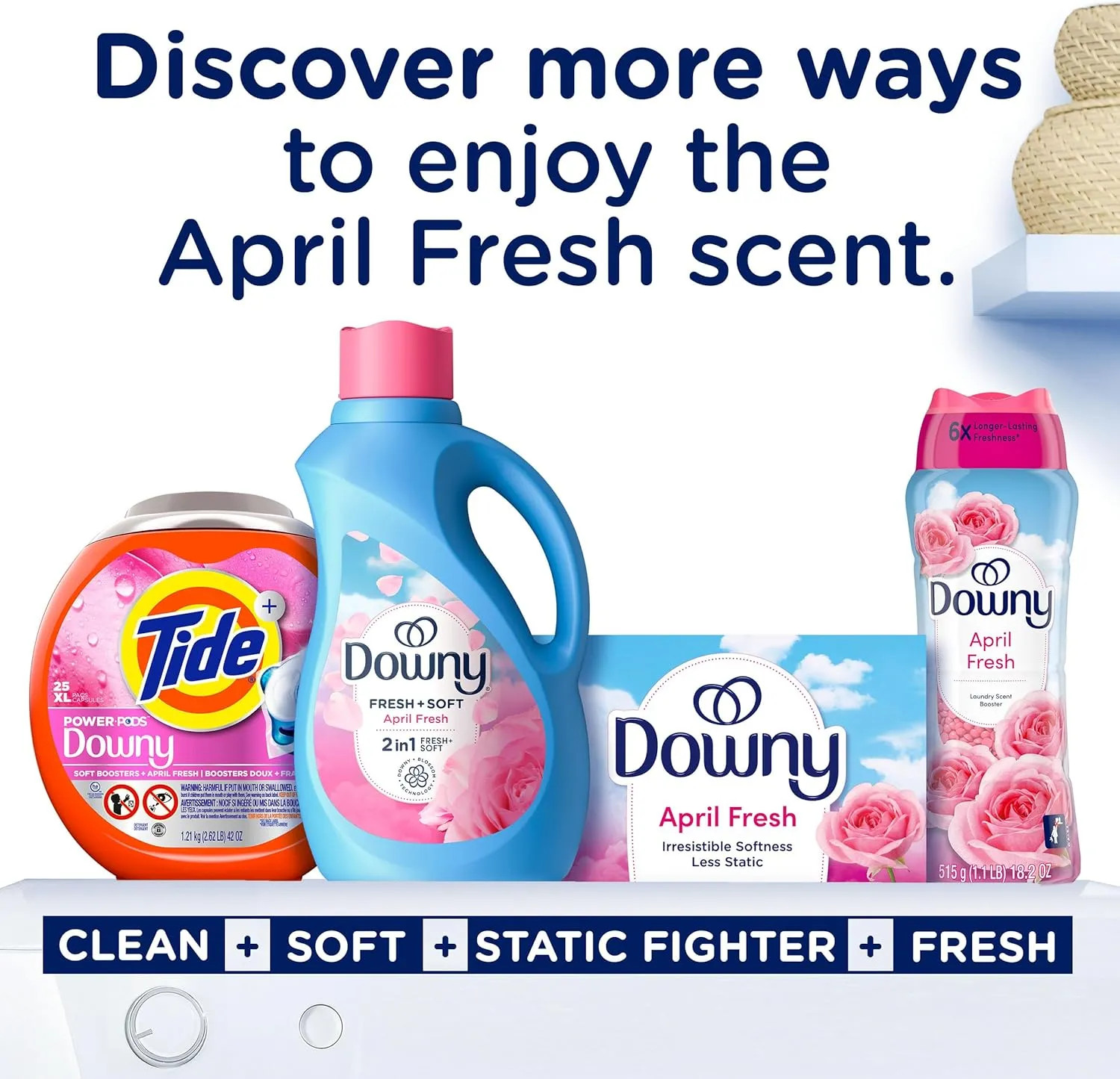 Downy Liquid Fabric Softener April Fresh 140 fl oz 190 Loads Conditioner
