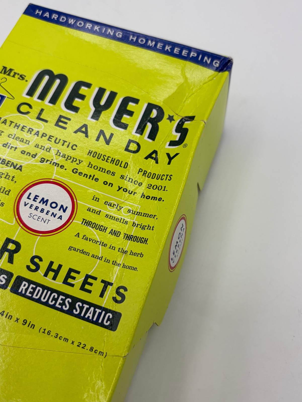 4 Mrs. Meyer’s Clean Day Dryer Sheets Lemon Verbena Scent 80 Count Boxes