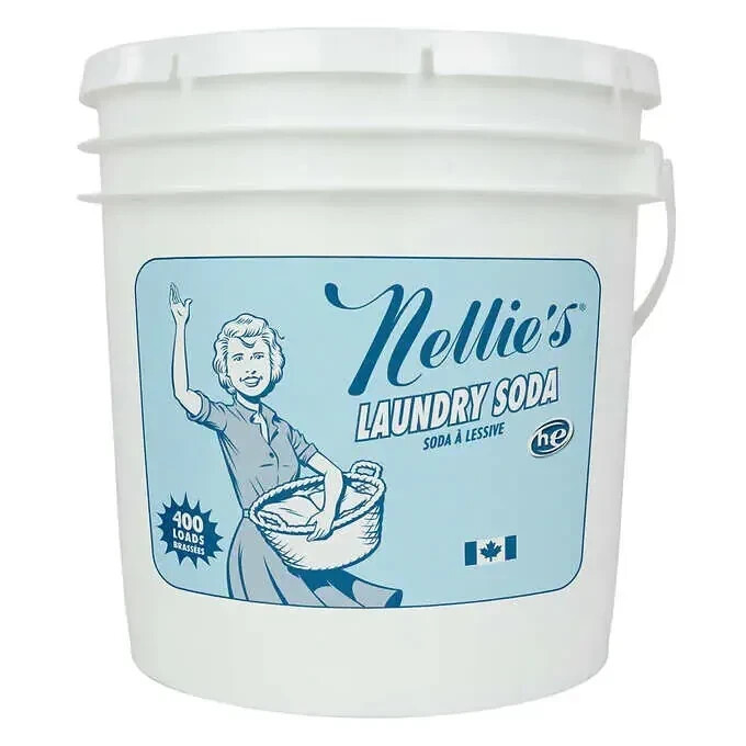 Nellie’s Laundry Soda, 400 Loads, HE Compatible, Phosphate & Fragrance Free