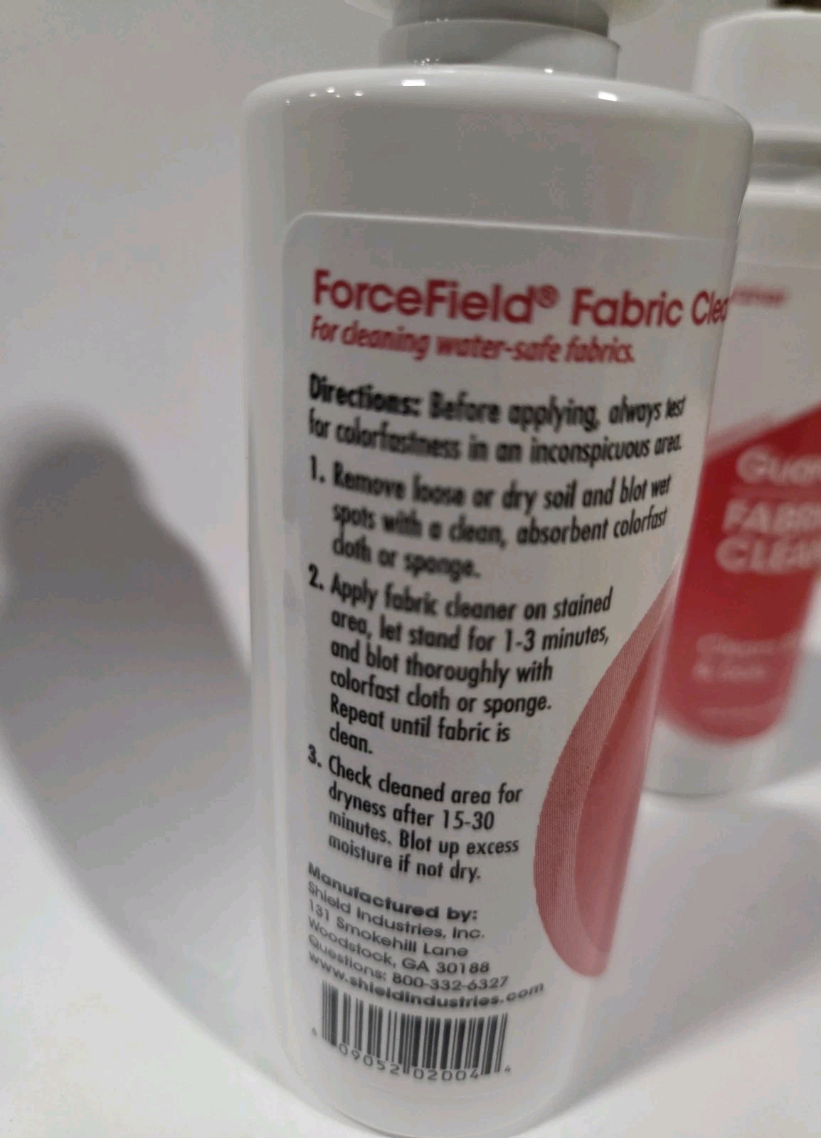 2 Guard It Forcefield fabric cleaners, 4 oz each, clean stains and dirt