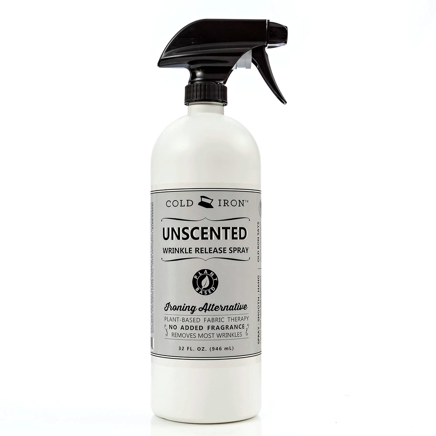 Cold Iron Unscented Fragrance Free Wrinkle Release Spray 32 fl oz for Clothes