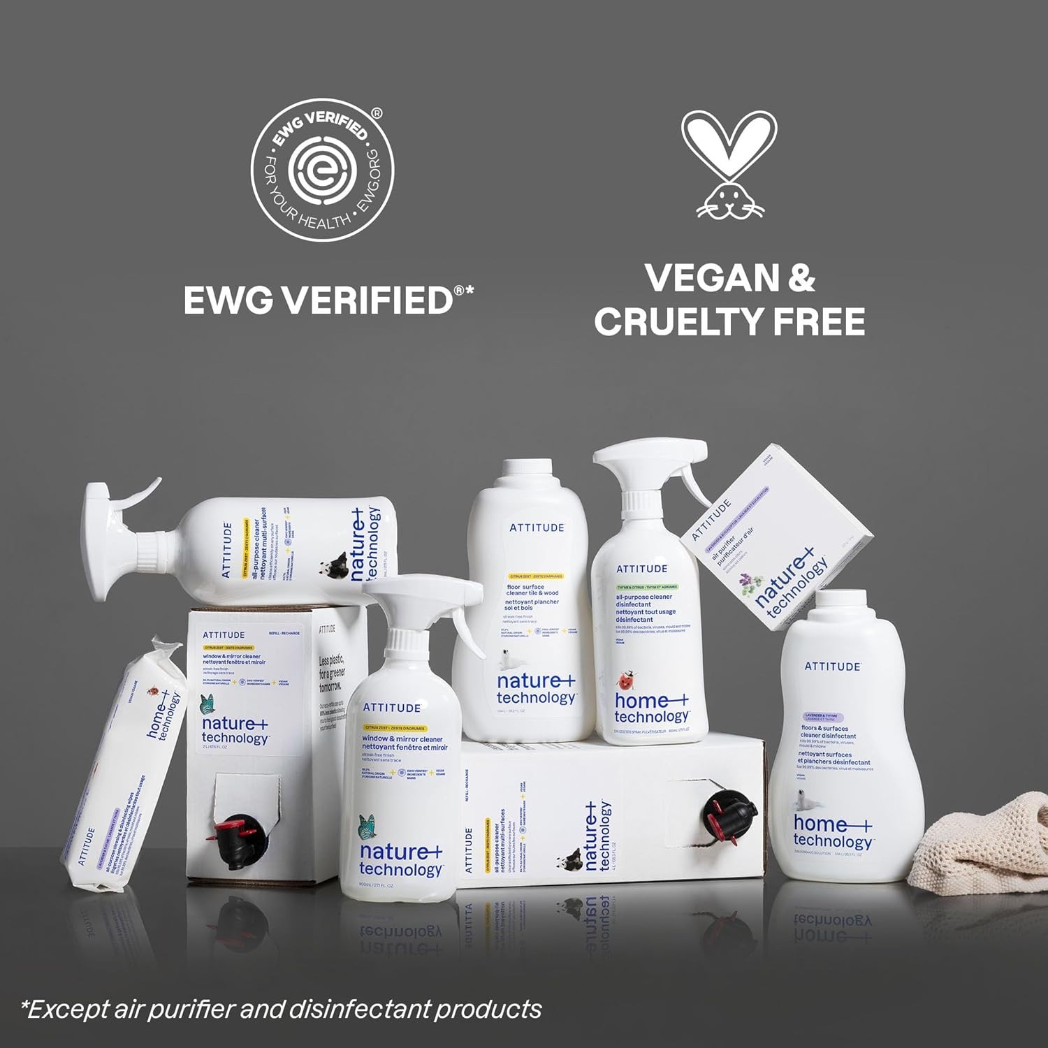 ATTITUDE Window and Mirror Cleaner, EWG Verified, Plant- and Mineral-Based In…