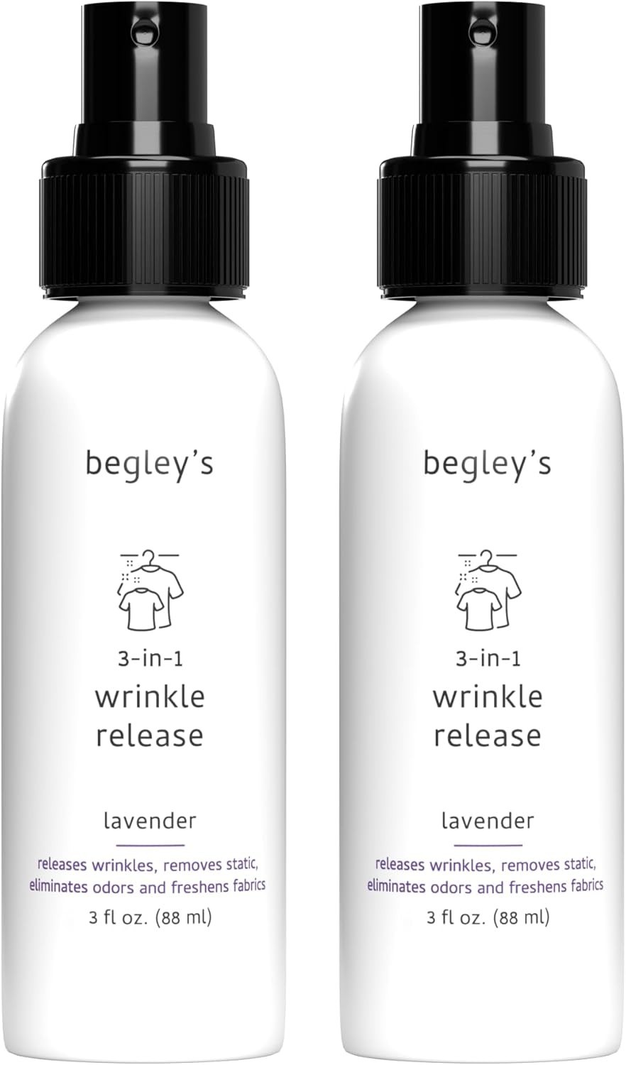 3-in-1 Wrinkle Remover, Quick Fix Wrinkle Release, Static Cling Remover, Odor…