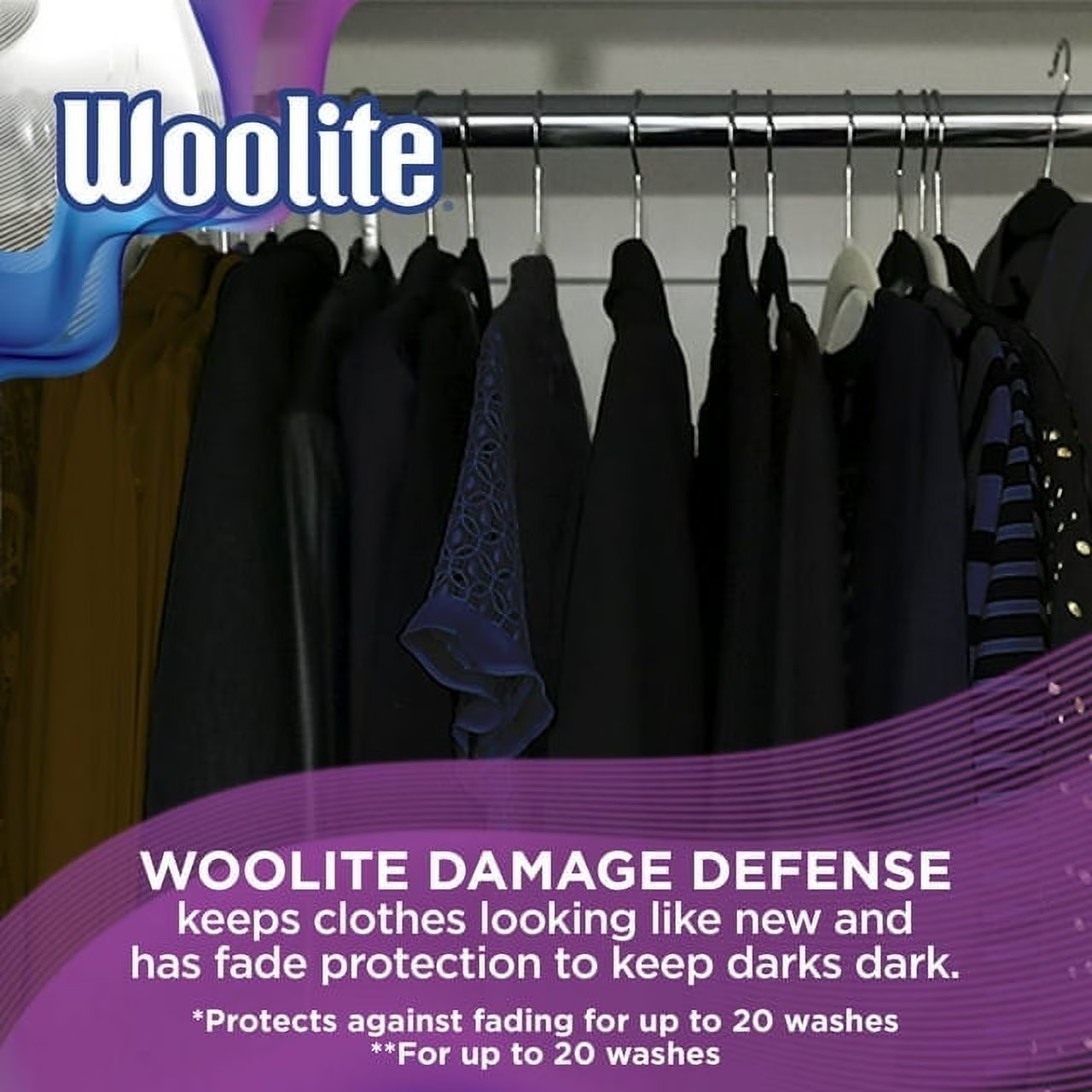 (2 pack) Woolite Darks Defense Liquid Laundry Detergent, 40 fl oz, 26 Loads