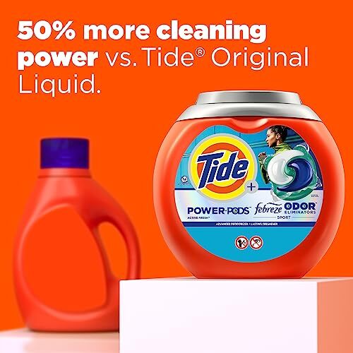 Tide Power Pods Laundry Detergent 63 Count Febreze Odor Eliminators Sport