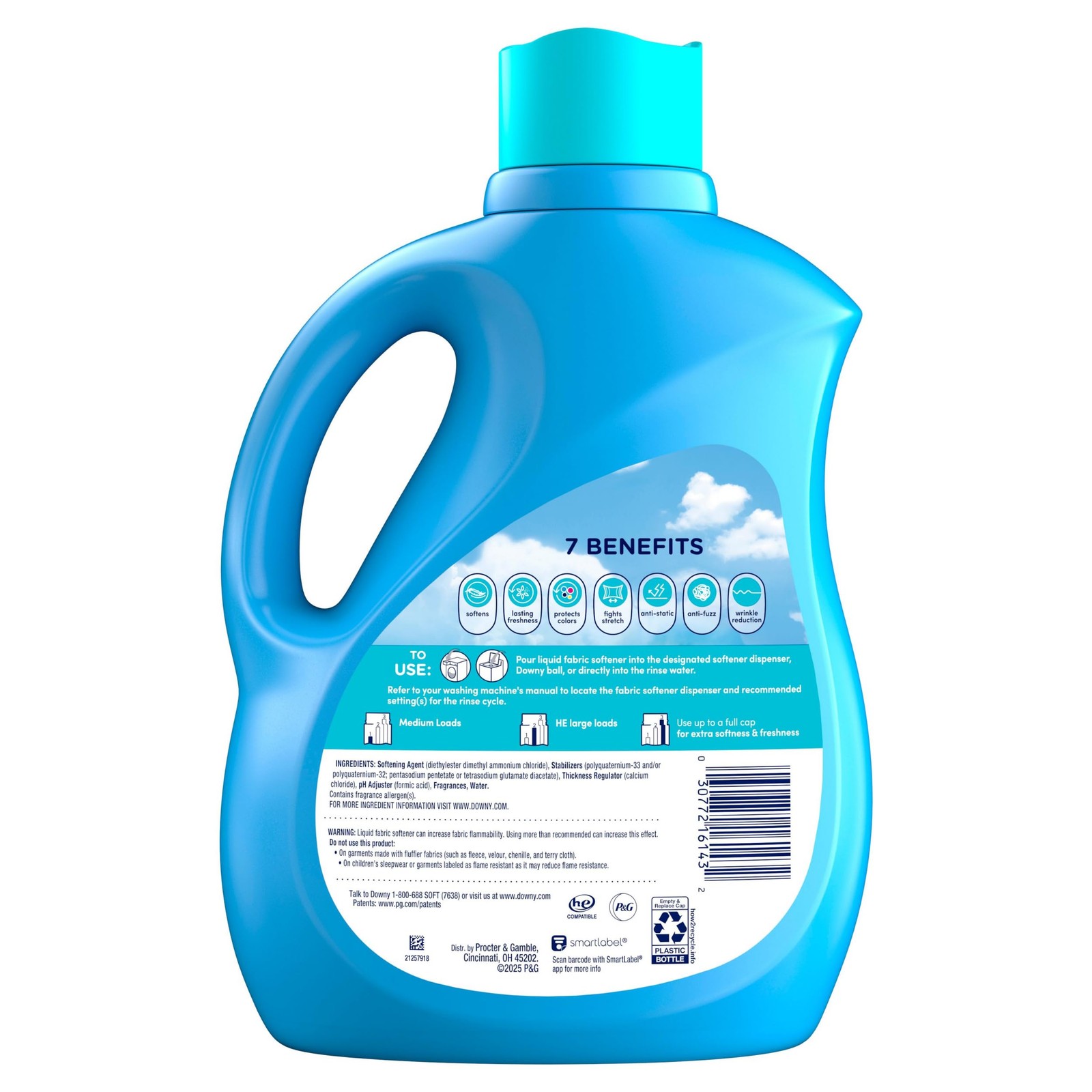 Downy Soft, 2 in 1 Soft and Fresh Liquid Fabric 100 Fl Oz (Pack of 1)