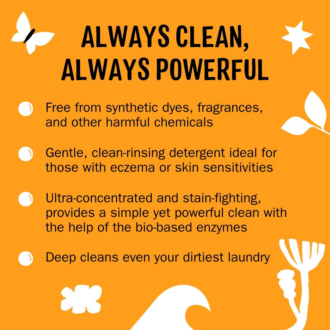2X Concentrated Liquid Laundry Detergent 100 Loads HE Safe Septic Plant Enzymes