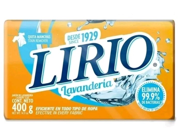 12x Lirio Laundry Bar Soap 400g Lavanderia Stain Remover Wash Clothes Family SZ