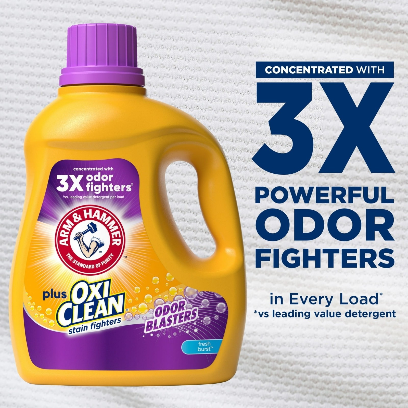 ARM & HAMMER OxiClean Odor Blasters Laundry Detergent, 77 Loads, 100.5 oz