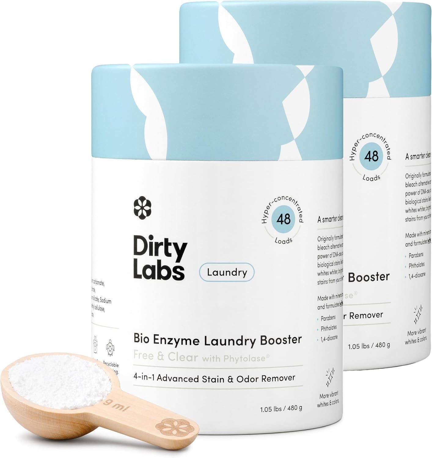 Laundry Booster Scent Free Bio Enzyme 2 Pack 96 Loads Dirty Labs Hyper