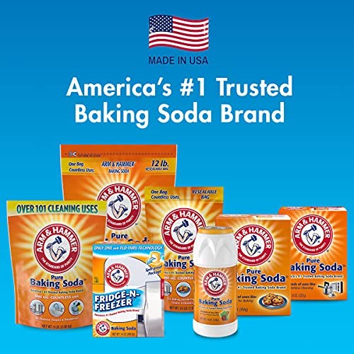 Arm & Hammer Baking Soda Fresh-n-Natural Odor 12 Ounce (Pack of 3), Yellow