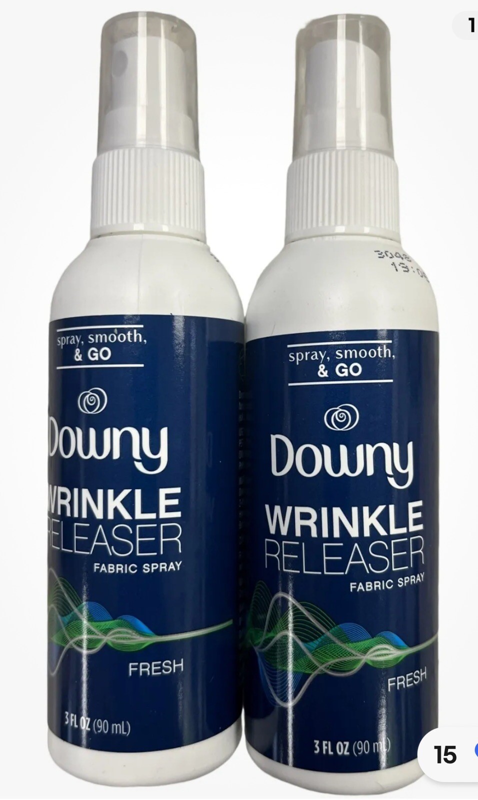 Downy Wrinkle Releaser Fabric Spray Fresh Scent 3oz ( 2 bottles )