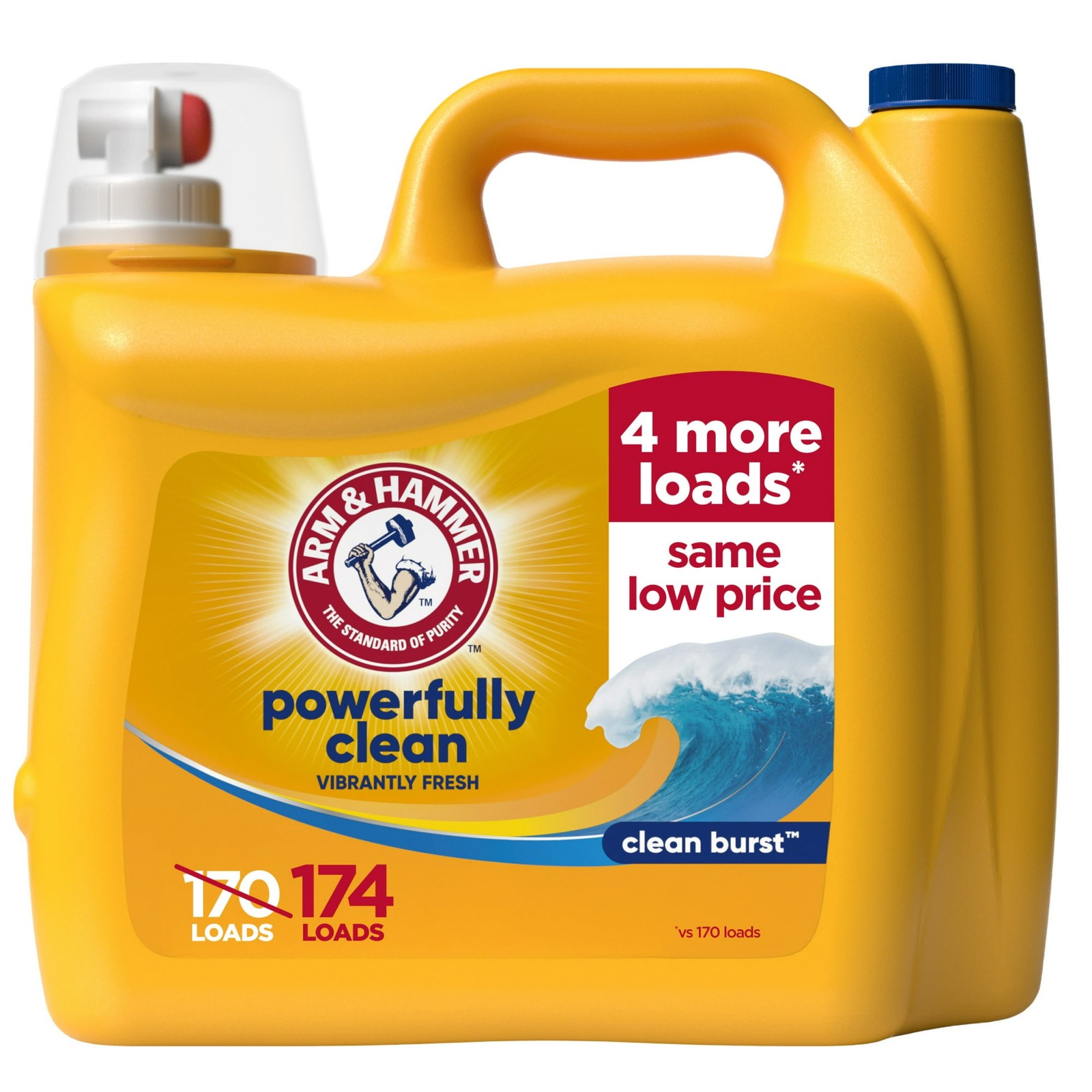 Arm & Hammer Clean Burst Liquid Laundry Detergent 174 Loads – 174oz NEW USA