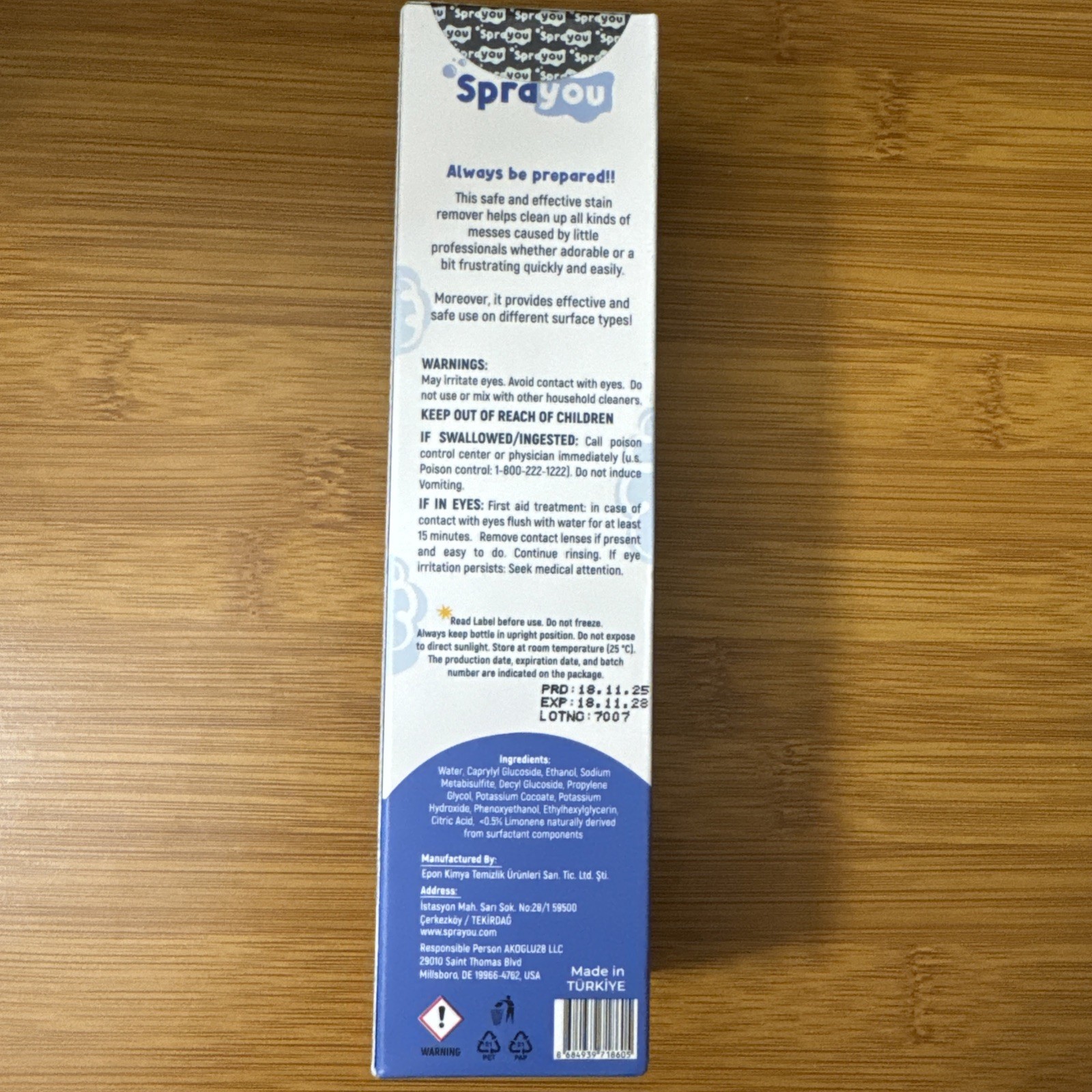 Laundry Stain Remover Spray 4.33oz Concentrated Cleaner for Baby Clothes