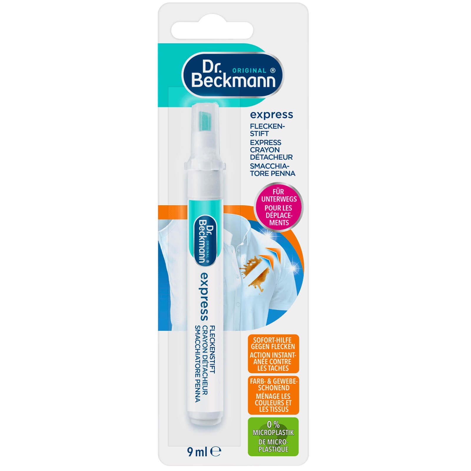 Dr. Beckmann Stain Pen Express 9Ml Stain Remover 1 Piece Instant Help