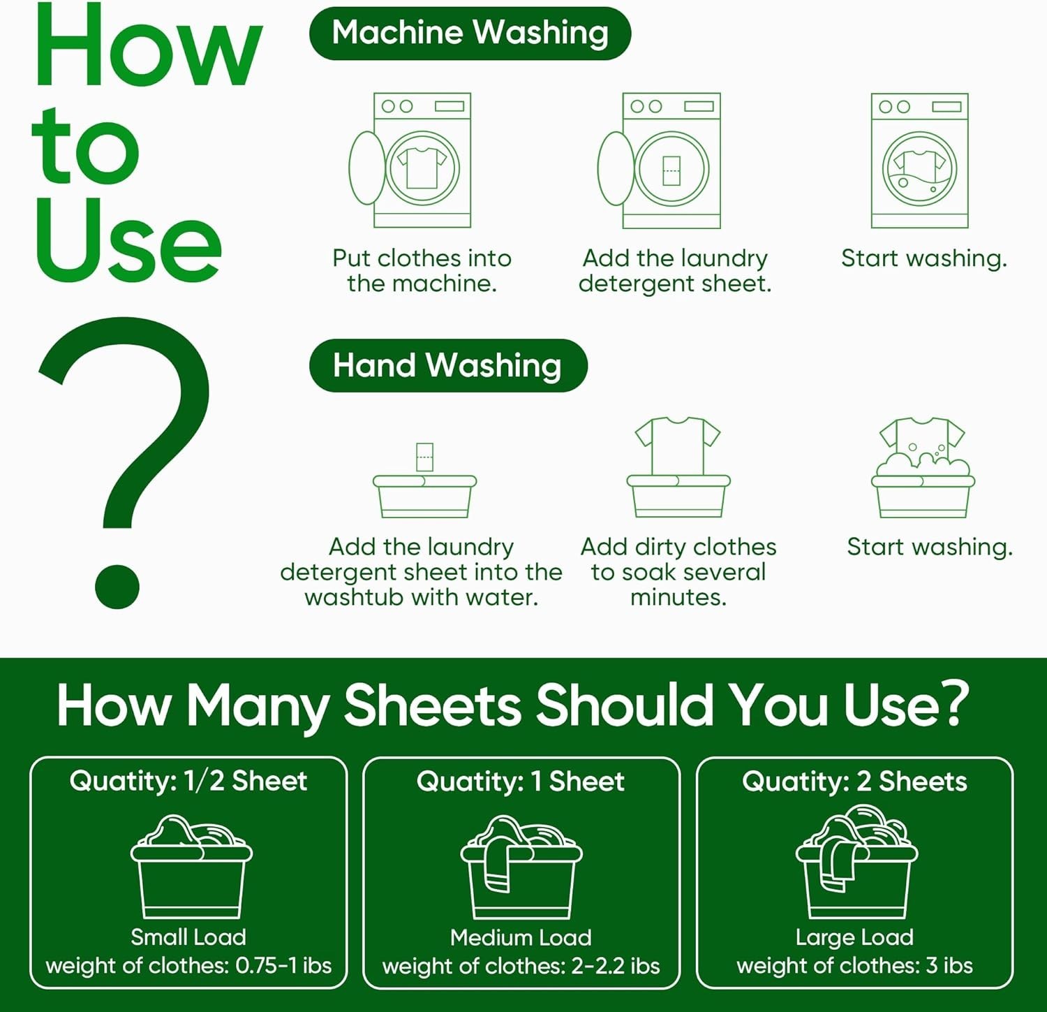 Travel Laundry Detergent Sheets 300 Loads Eco-Friendly Washing Detergent Sheets