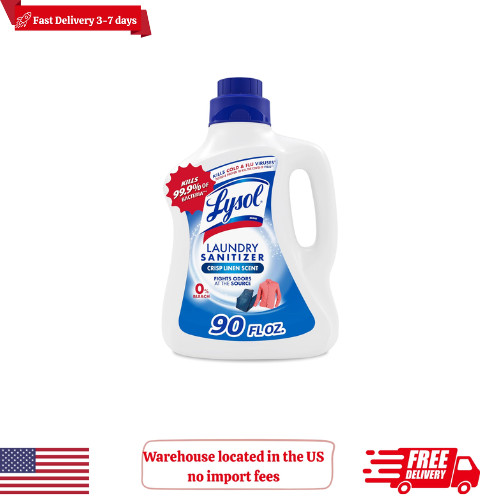 Lysol Laundry Sanitizer Additive, Crisp Linen, 90 oz