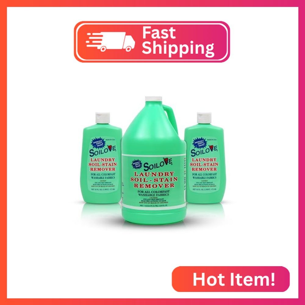 SOILOVE 16oz (2 pack) + Soilove 128oz (1 pack) Liquid Laundry Stain Remover – Po