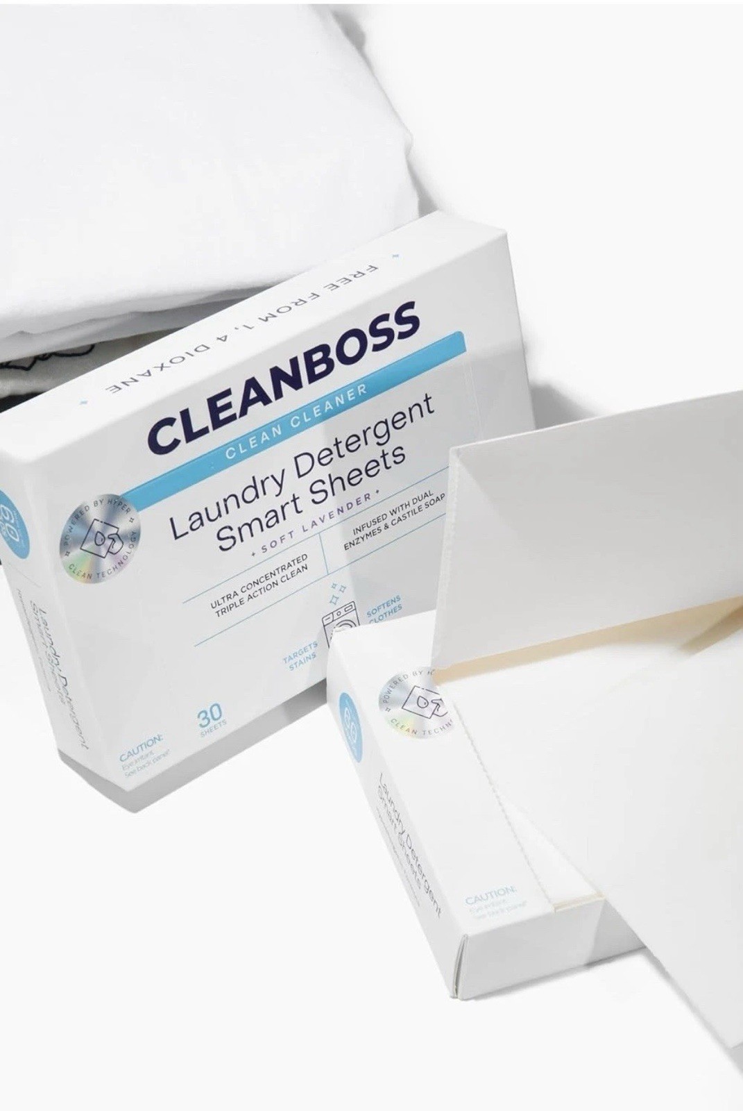 NIB 2~PACK CleanBoss Laundry Detergent Smart Sheets – 60 Sheets (120 loads) NEW!